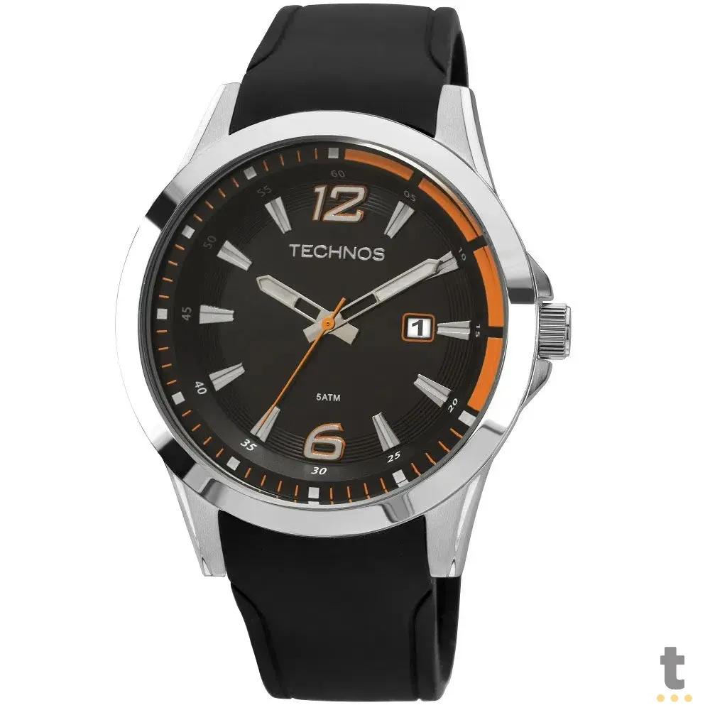 Relógio de Pulso Technos Performance em Silicone Preto - 2115KQB/8L Truedata