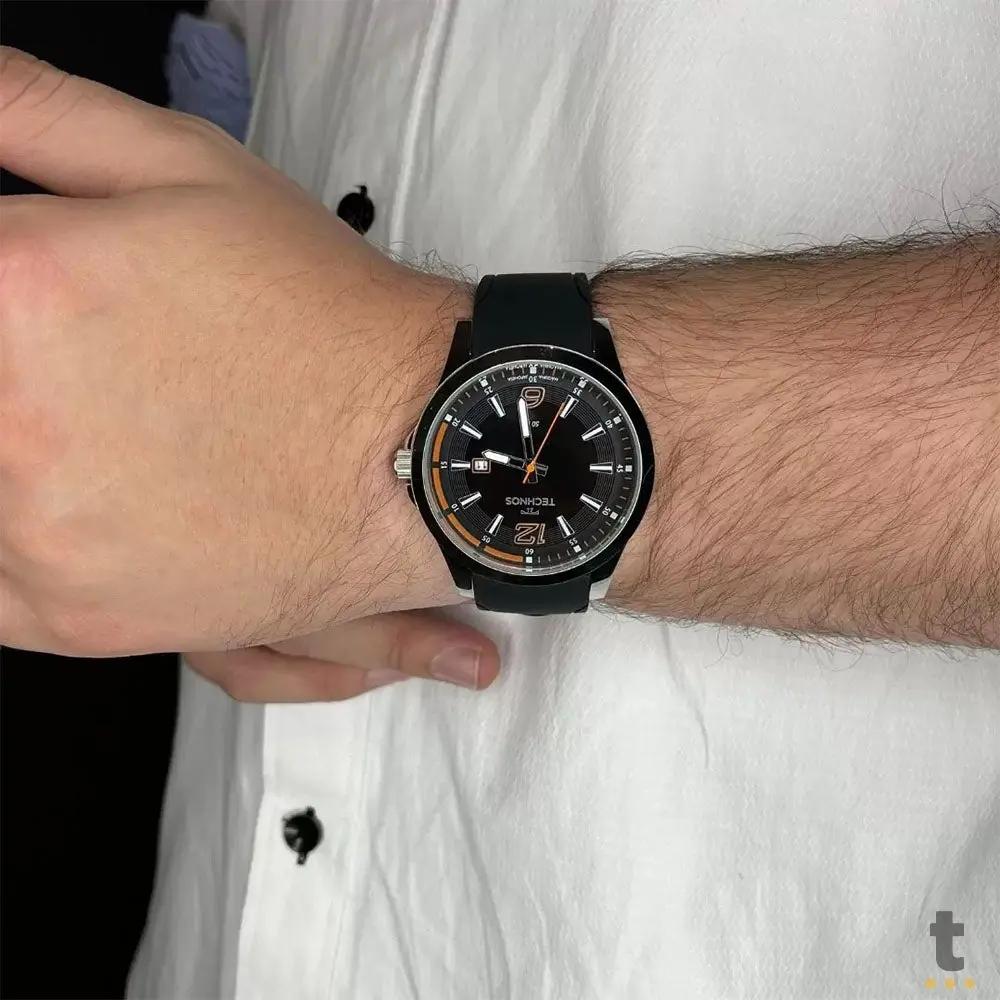 Relógio de Pulso Technos Performance em Silicone Preto - 2115KQB/8L Truedata