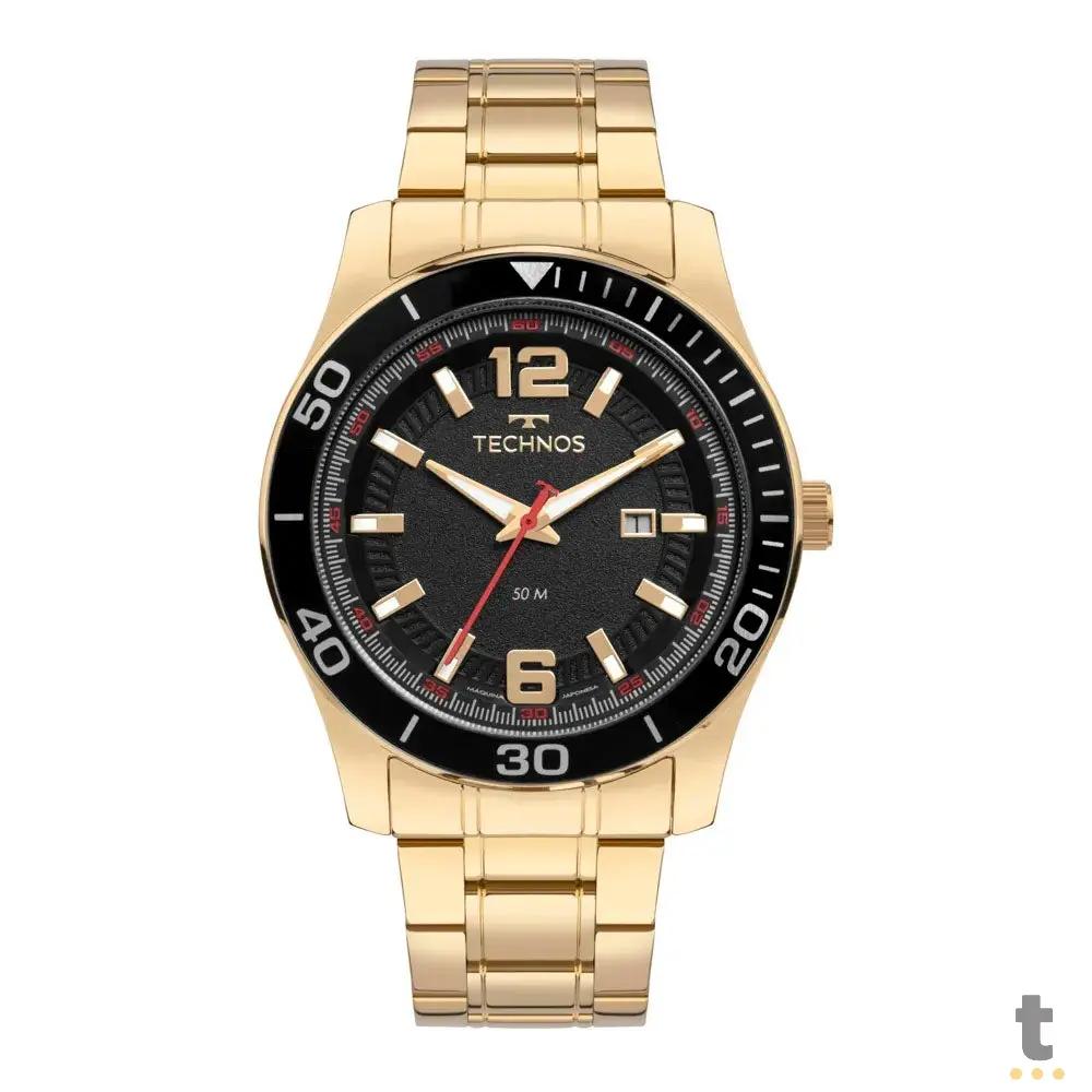 Relógio de Pulso Technos Racer em Aço Dourado - 2117LFH/1P Truedata