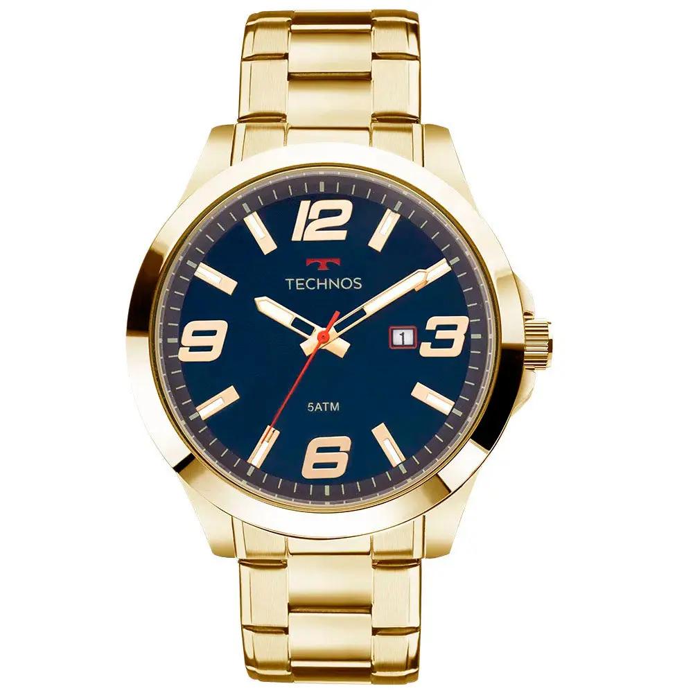 Relógio de Pulso Technos Racer em Aço Dourado/Azul - 2115MPIS/4A Truedata