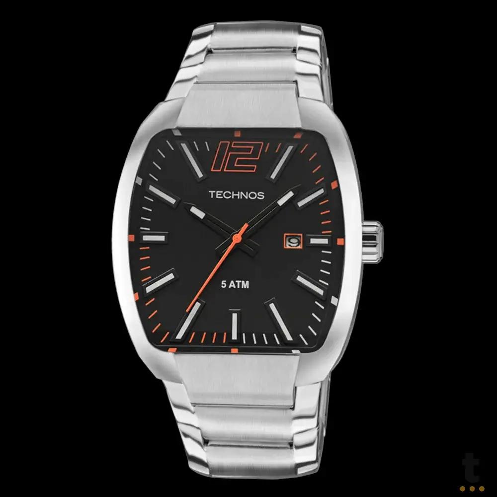 Relógio de Pulso Technos Racer em Aço Prata - 2115KLH/1P Truedata