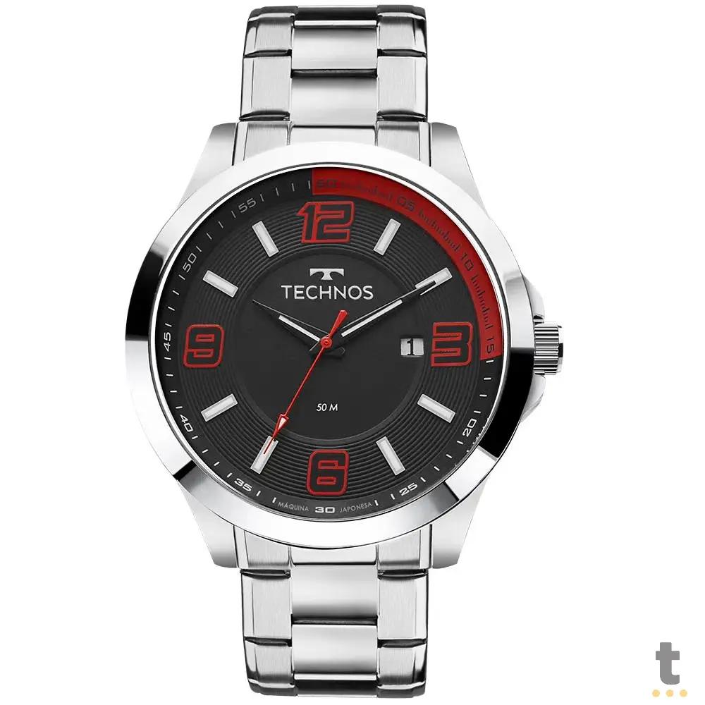 Relógio de Pulso Technos Racer em Aço Prata - 2115KLM/1R Truedata