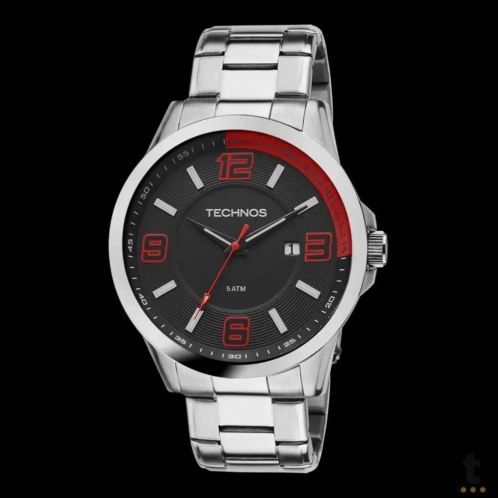 Relógio de Pulso Technos Racer em Aço Prata - 2115KLM/1R Truedata