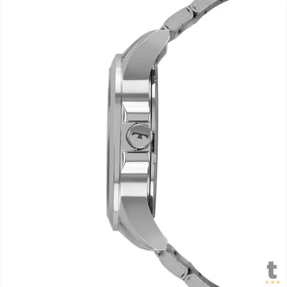 Relógio de Pulso Technos Racer em Aço Prata - 2115KNE/1B Truedata