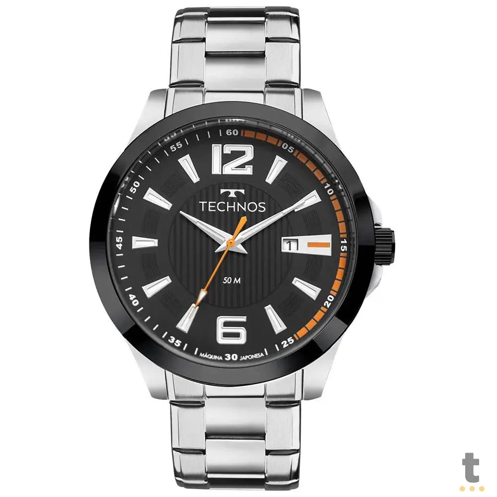 Relógio de Pulso Technos Racer em Aço Prata - 2115KNV/1P Truedata