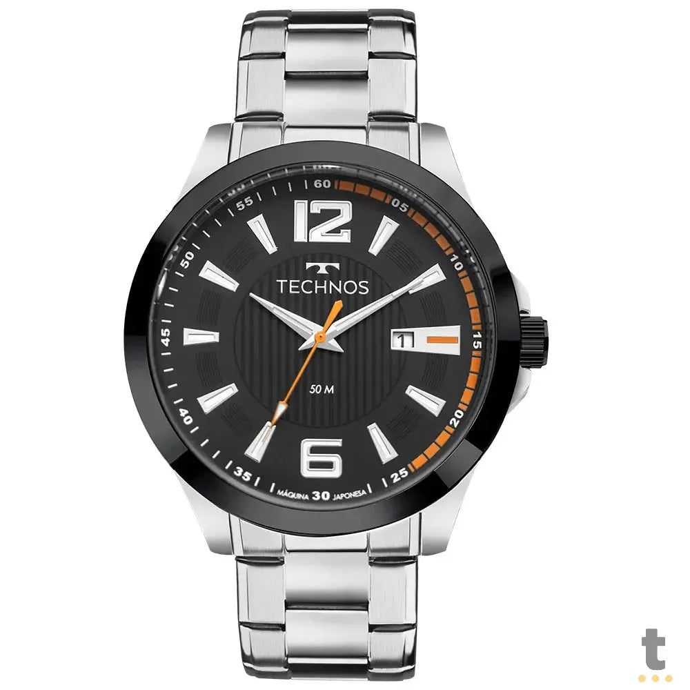 Relógio de Pulso Technos Racer em Aço Prata - 2115KNV/1P Truedata
