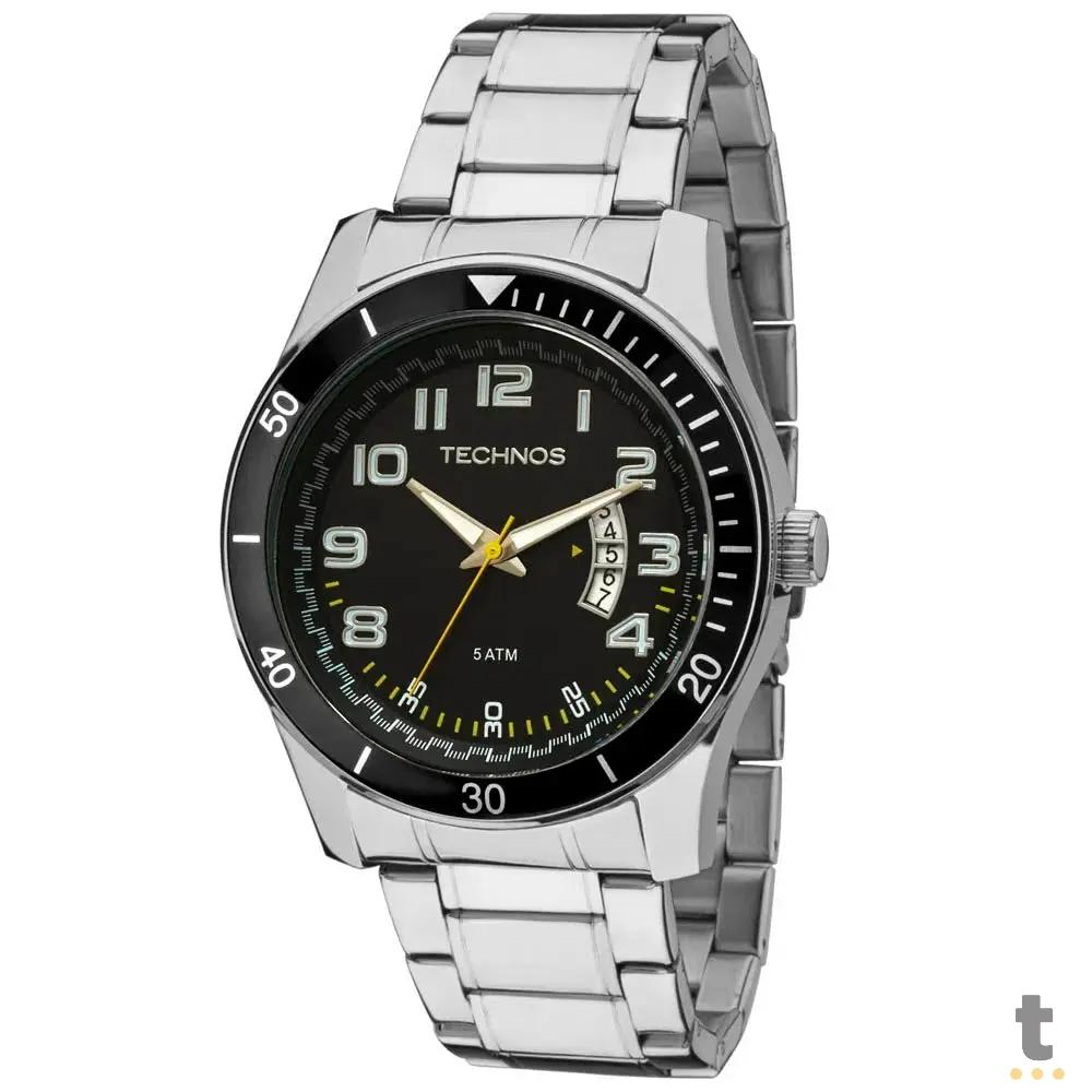 Relógio de Pulso Technos Racer em Aço Prata - 2115KSL/1Y Truedata