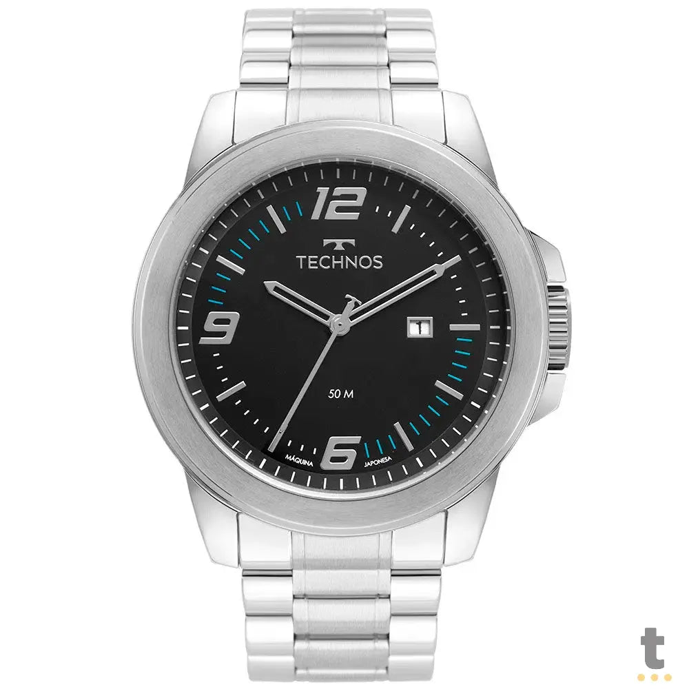 Relógio de Pulso Technos Racer em Aço Prata - 2115MNY/1A Truedata