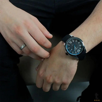 Relógio de Pulso Technos Racer em Silicone Preto - 2115KNW/8P Truedata