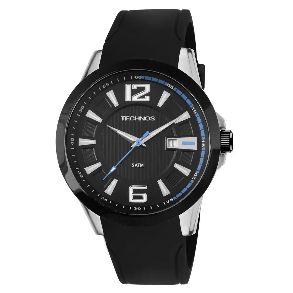 Relógio de Pulso Technos Racer em Silicone Preto - 2115KNW/8P Truedata