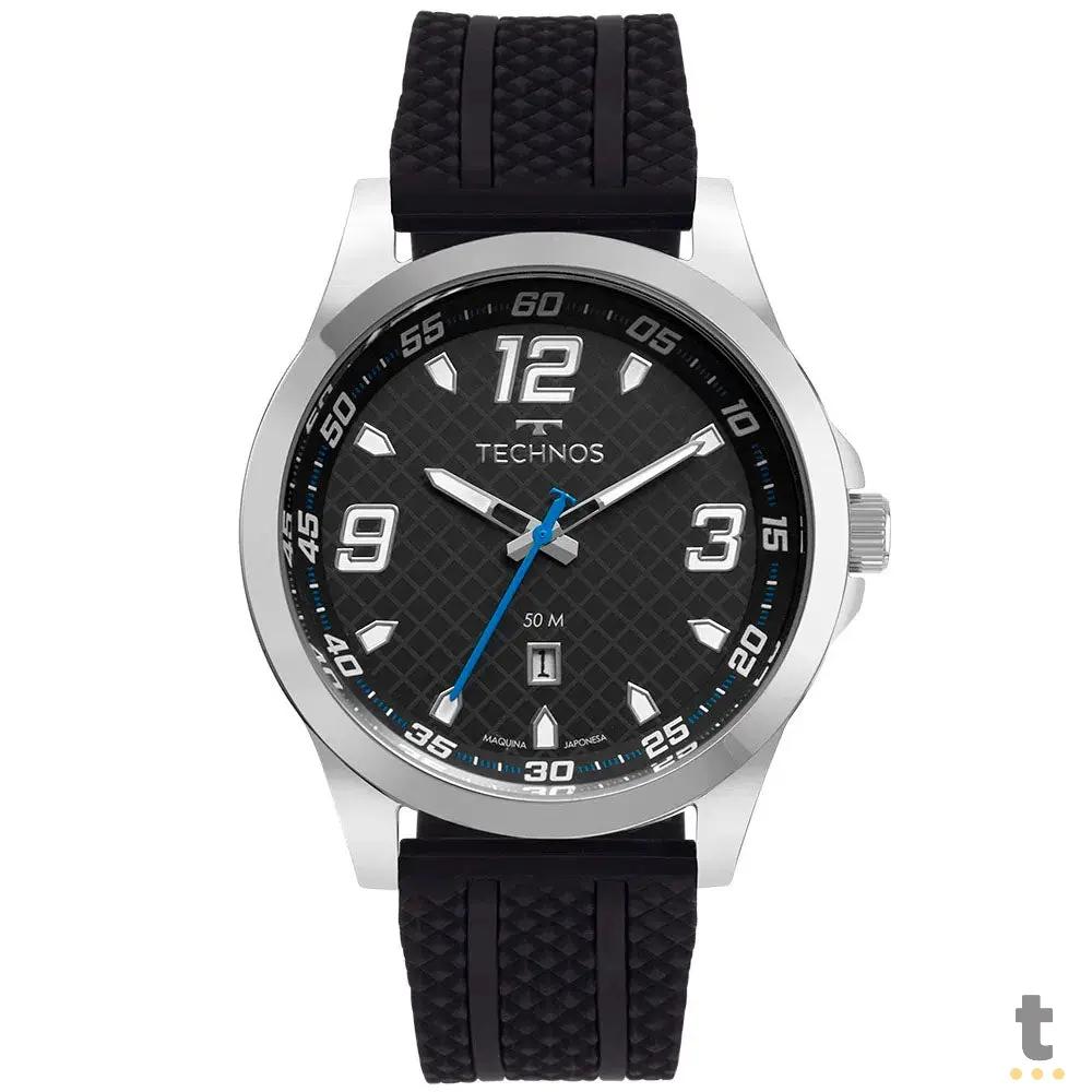 Relógio de Pulso Technos Racer em Silicone Preto / Prata - 2115NCI/2P Truedata