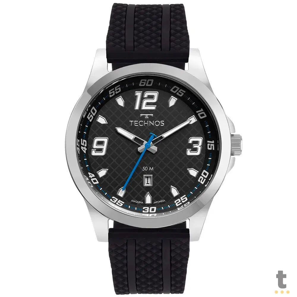 Relógio de Pulso Technos Racer em Silicone Preto / Prata - 2115NCI/2P Truedata