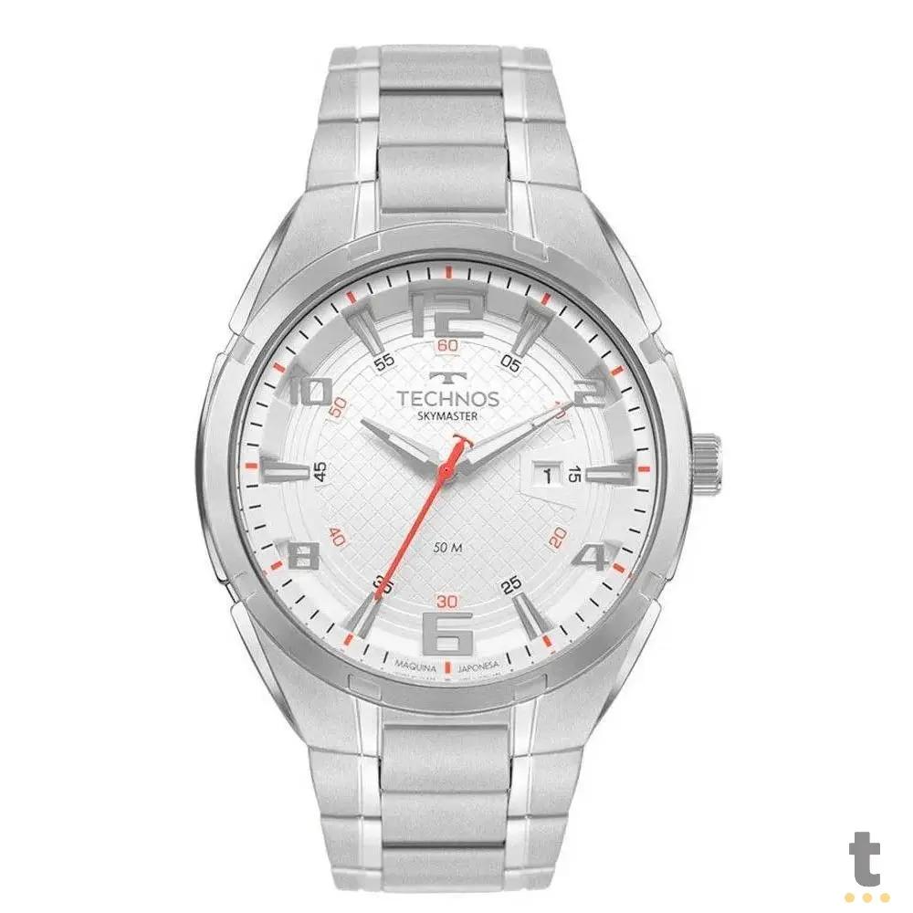 Relógio de Pulso Technos Skymaster em Aço Prateado - 2117LEB/1K Truedata