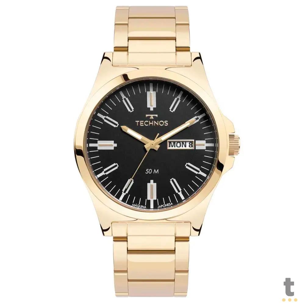 Relógio de Pulso Technos Steal em Aço Dourado - 2305BB/1P Truedata