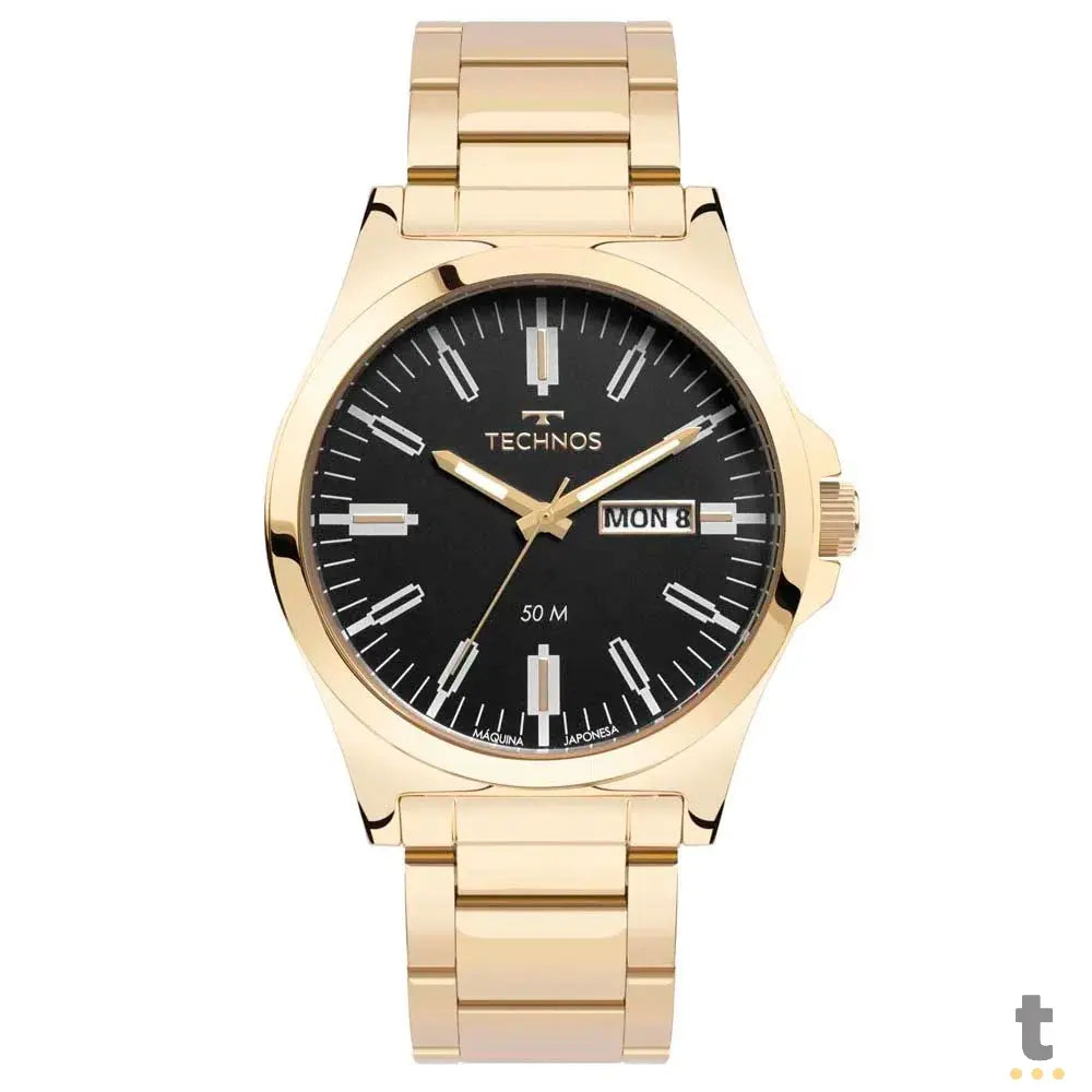 Relógio de Pulso Technos Steal em Aço Dourado - 2305BB/1P Truedata