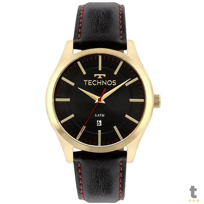 Relógio de Pulso Technos Steel em Couro Preto - 2115MMITDYS/4P Truedata