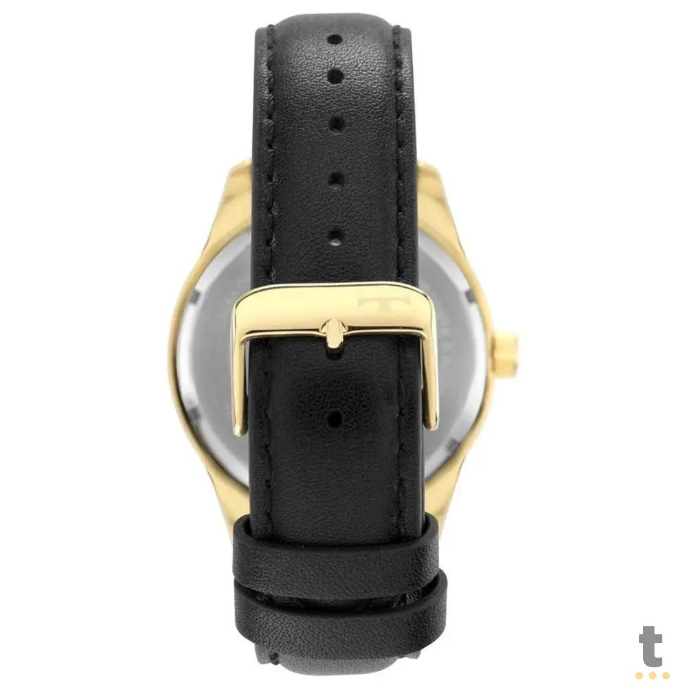 Relógio de Pulso Technos Steel em Couro Preto - 2115MXV/0P Truedata