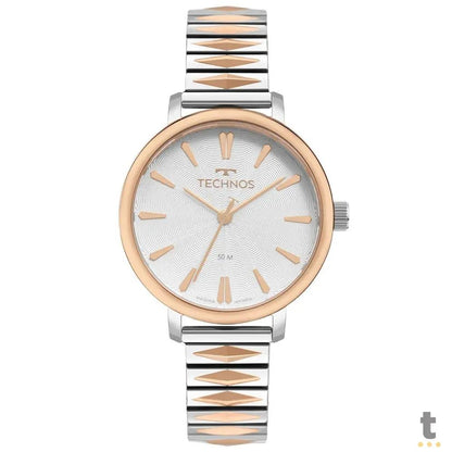 Relógio de Pulso Technos Style em Aço Bicolor Rose/Prata - 2036MSI/1K Truedata