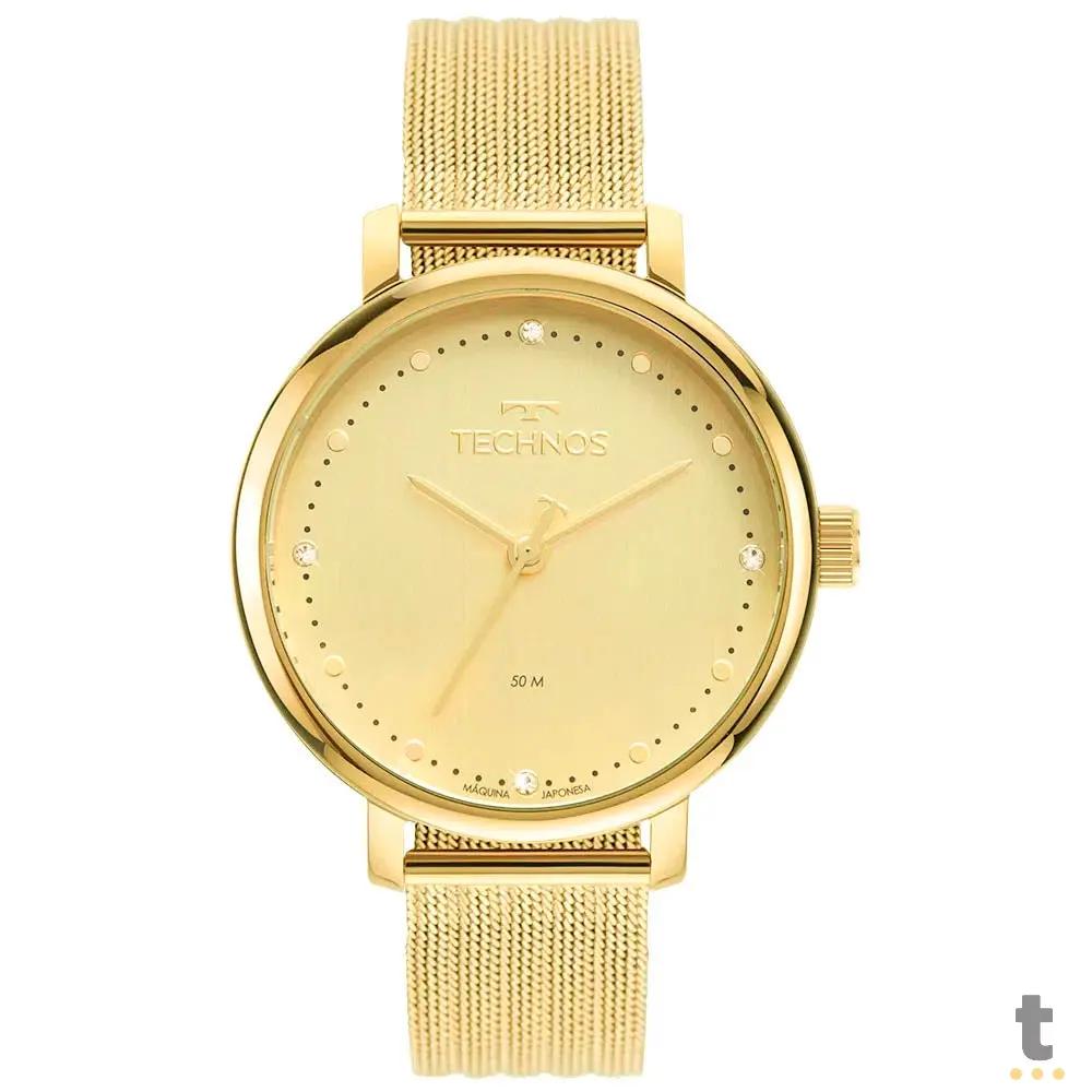 Relógio de Pulso Technos Style em Aço Dourado - 2035MSU/1K Truedata