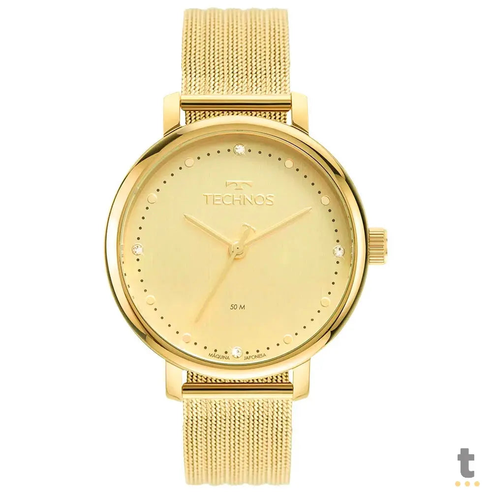 Relógio de Pulso Technos Style em Aço Dourado - 2035MSU/1K Truedata