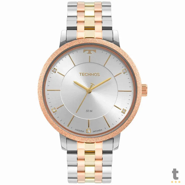 Relógio de Pulso Technos Trend Bicolor em Aço Rose Gold e Prata - 2035MTE/1K