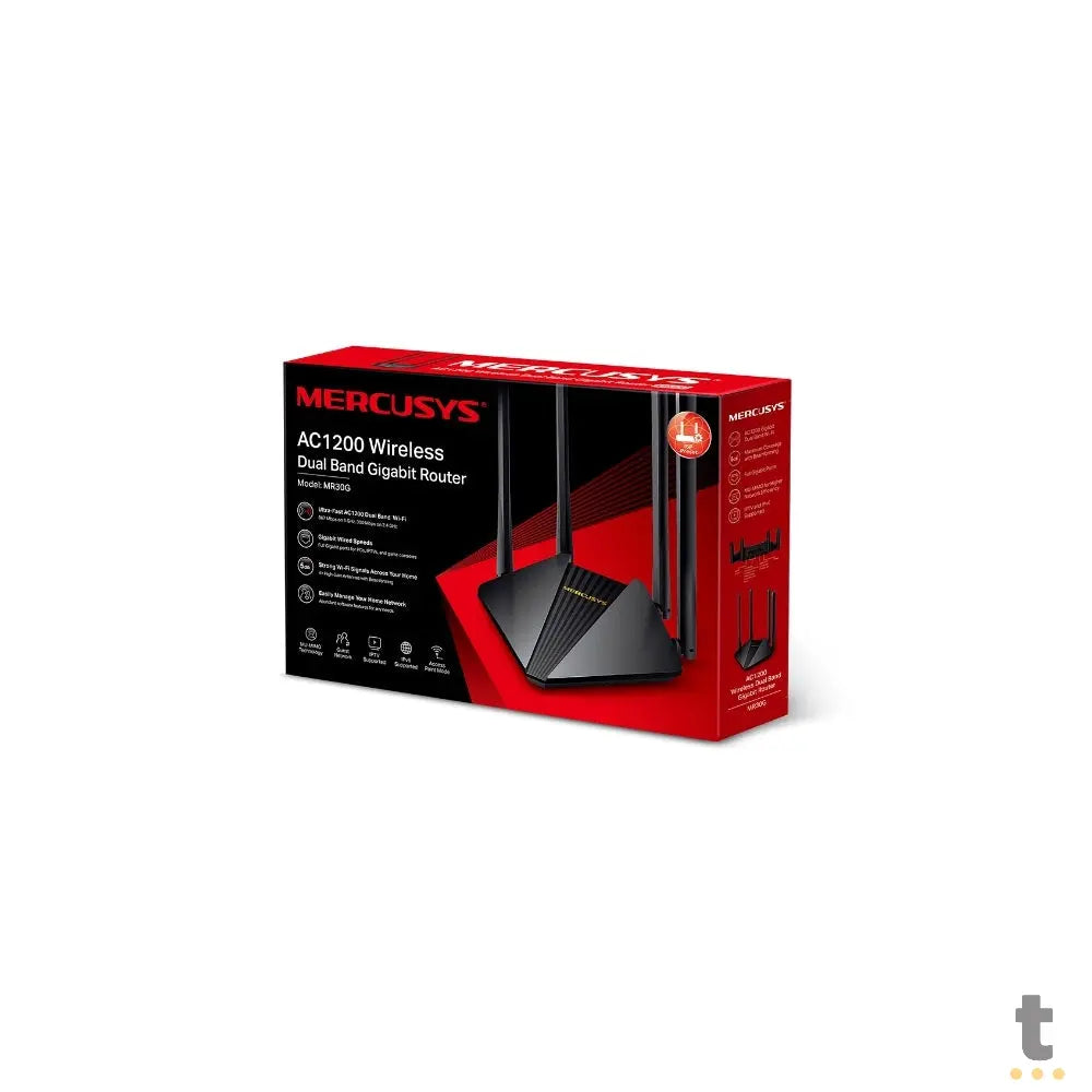 Roteador Gigabit Wireless Dual Band Mercusys AC1200 - MR30G Truedata
