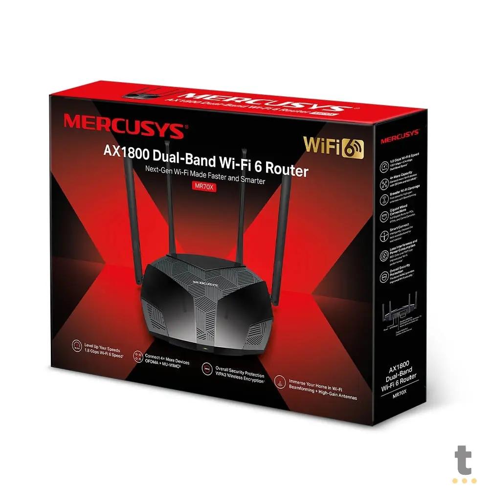 Roteador Gigabit Wireless Wi-Fi 6 Dual Band Mercusys - MR70X Truedata