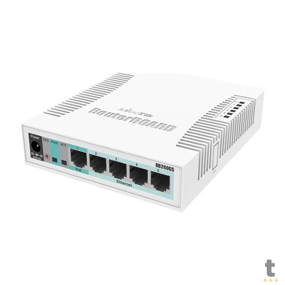 Roteador Mikrotik Routerboard Rb 260GS 5 Portas Gerenciável - RB260GS Truedata