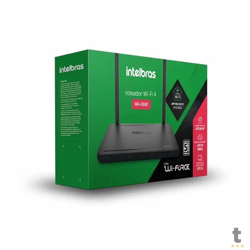 Roteador Wireless Intelbras Wi-Force W4-300F 300mbps 2 Ant - 4750089 Truedata