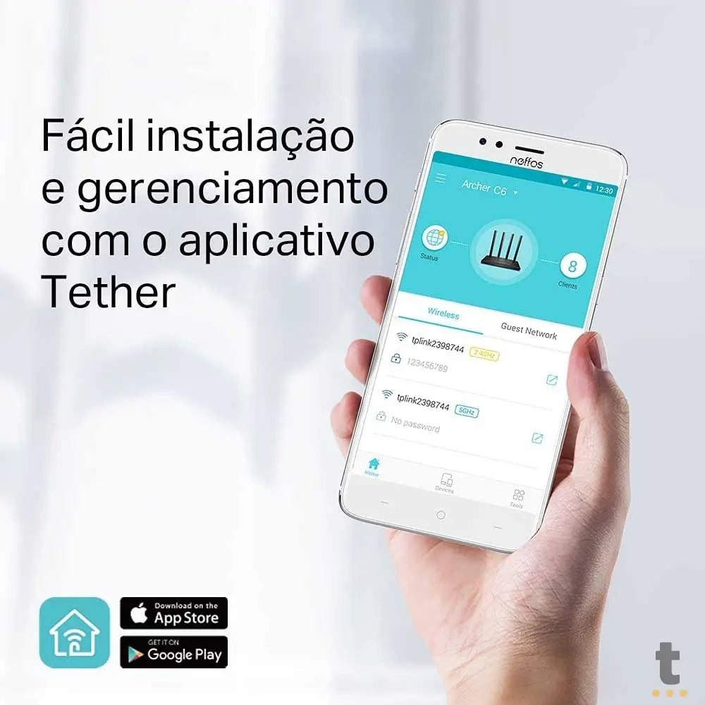 Roteador Wireless  TP-Link AC1300 Dual Band Gigabit Mesh - Archer C6 Truedata