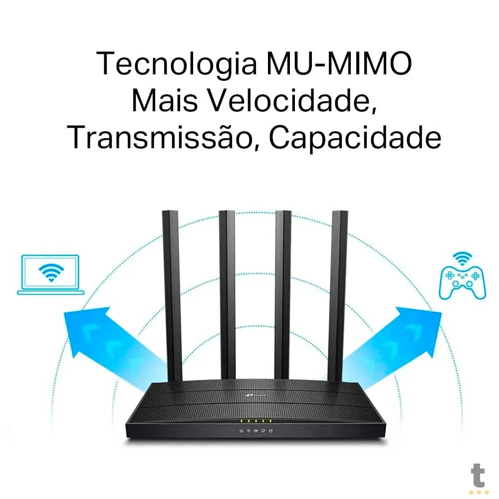 Roteador Wireless  TP-Link AC1300 Dual Band Gigabit Mesh - Archer C6 Truedata