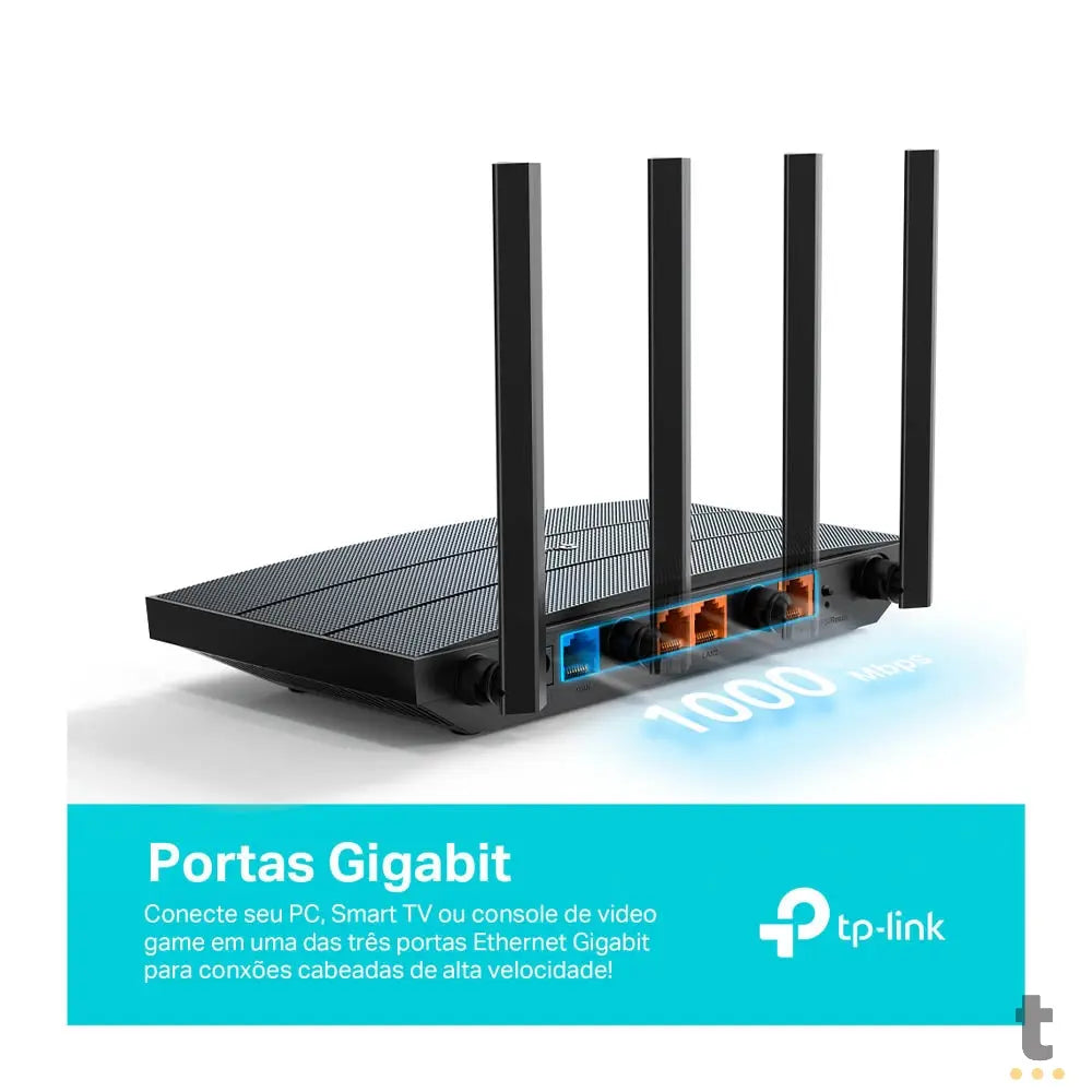 Roteador Wireless Tp-Link AX1500 Wi-fi 6 Dual Band 1500Mbps - Archer AX12 Truedata