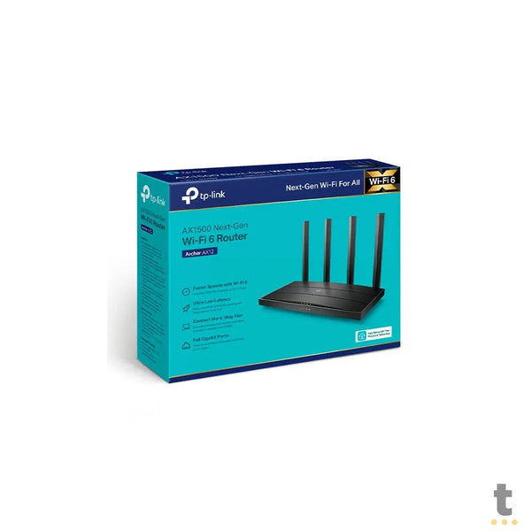 Roteador Wireless Tp-Link AX1500 Wi-fi 6 Dual Band 1500Mbps - Archer AX12