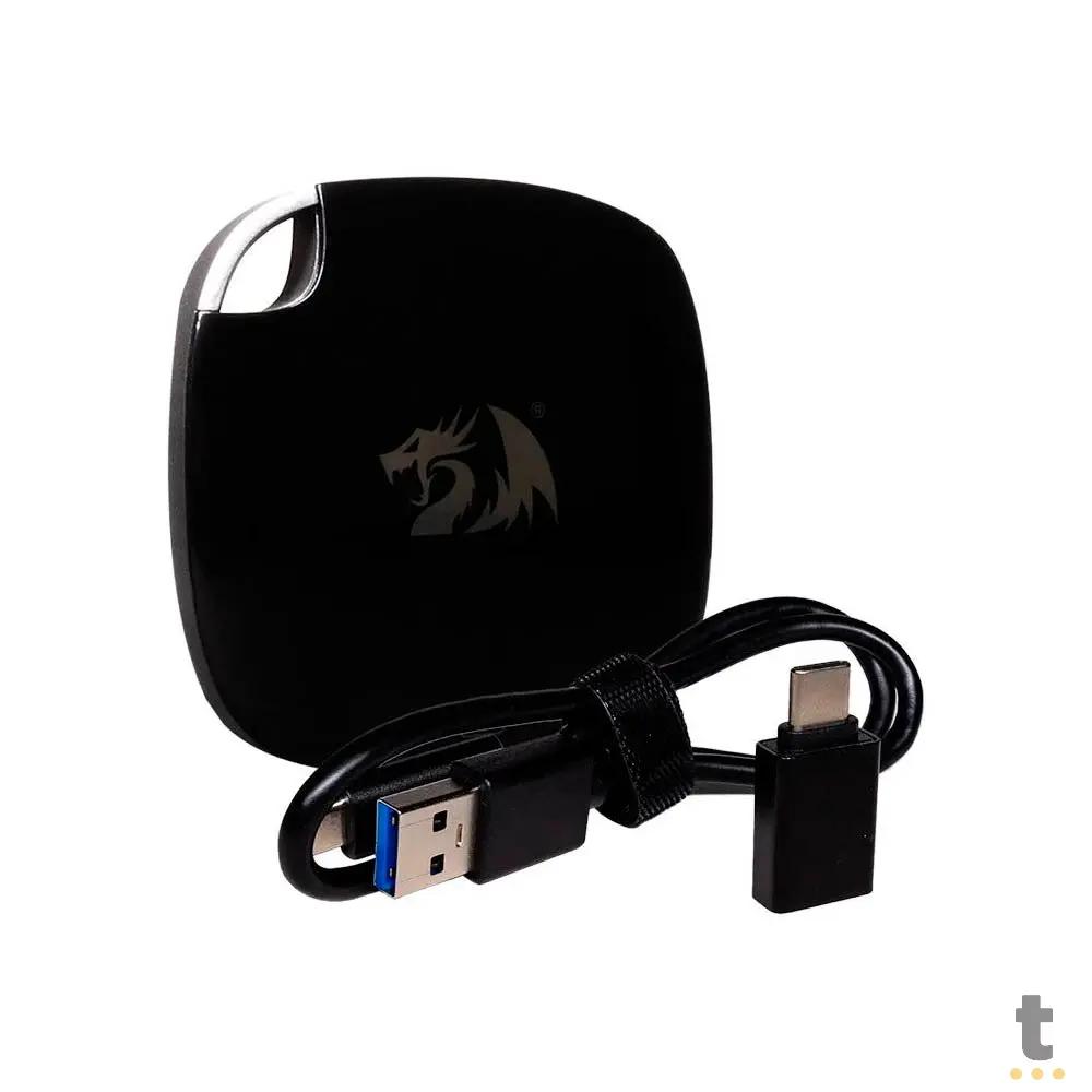 SSD Externo 512Gb Redragon Ignis Usb A / Tipo C Preto - ED-203 Truedata