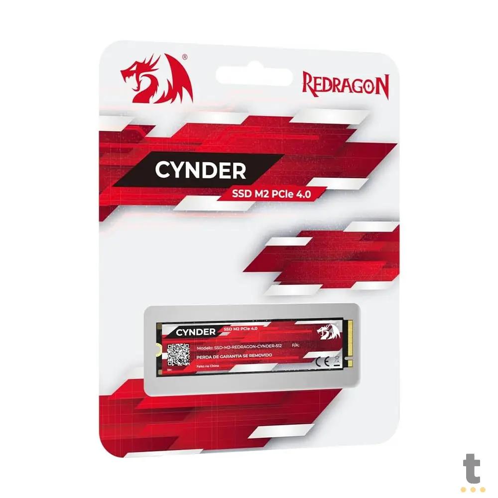 SSD M.2 Redragon Cynder PCIe 4.0 480Gb (512GB) 2280 3D NAND 6300Mb/s com Dissipador - GD-708 Truedata
