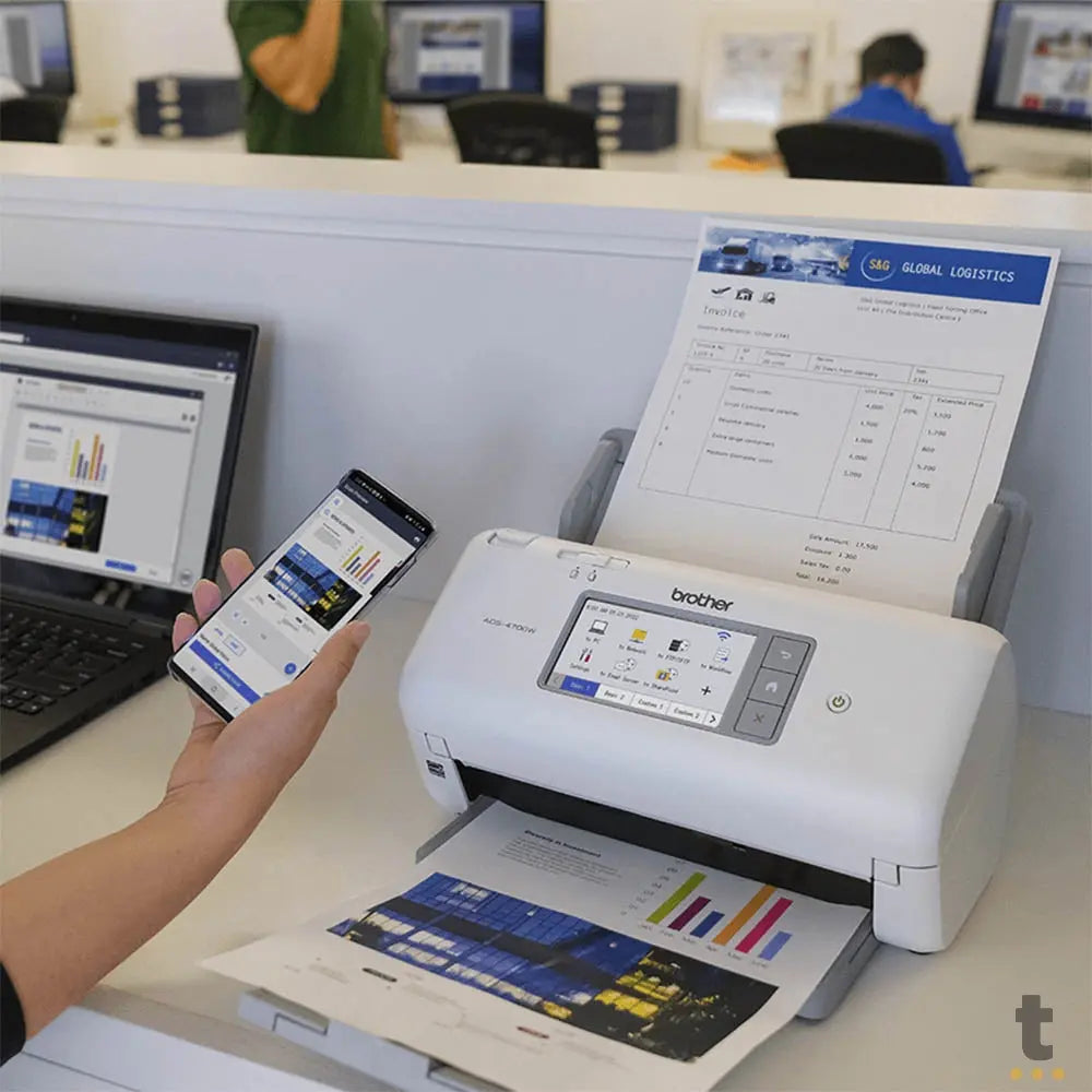 Scanner Brother ADS4700W Duplex 40ppm / 80 ipm Wifi Usb Bivolt Truedata