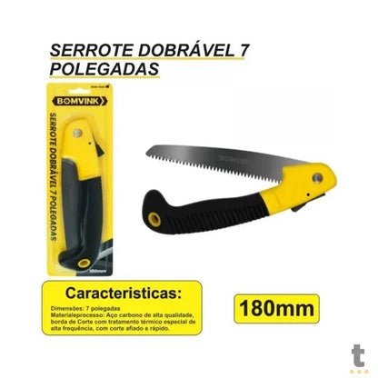 Serrote Portátil Dobrável C/ Cabo Ergonômico 18cm Bomvink - BOM-1533 Truedata