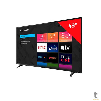 Smart TV Led AOC Roku TV 43" Full HD Wi-fi USB HDMI Conversor Digital - 43S5195/78G Truedata