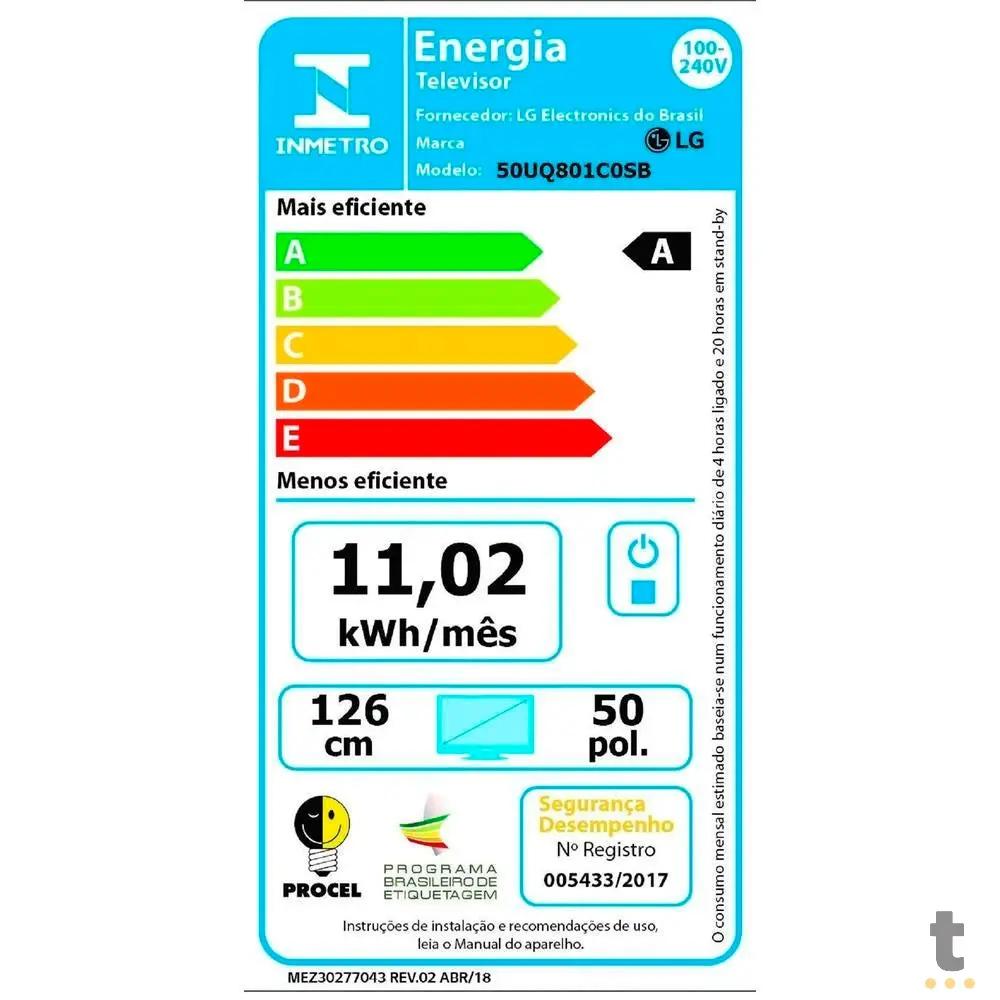Smart TV Led LG 55" UHD 4K Wi-fi Bluetooth USB HDMI Thinq AI Alexa Integrada - 55UQ801C0SB.BWZ Truedata