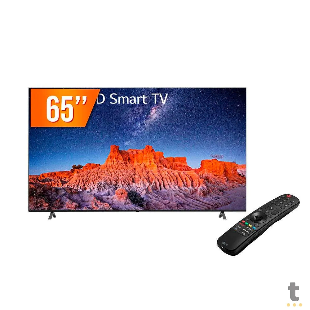 Smart TV Led LG 65" UHD 4K Wi-fi Bluetooth USB HDMI Thinq AI Alexa Integrada - 65UQ801C0SB Truedata