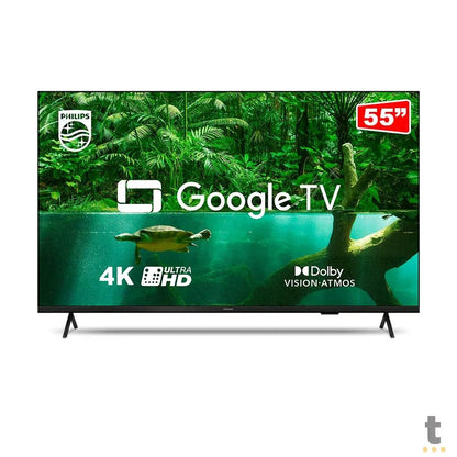 Smart TV Led Philips 55" UHD Wi-fi Bluetooth USB HDMI Google TV - 55PUG7408 Truedata