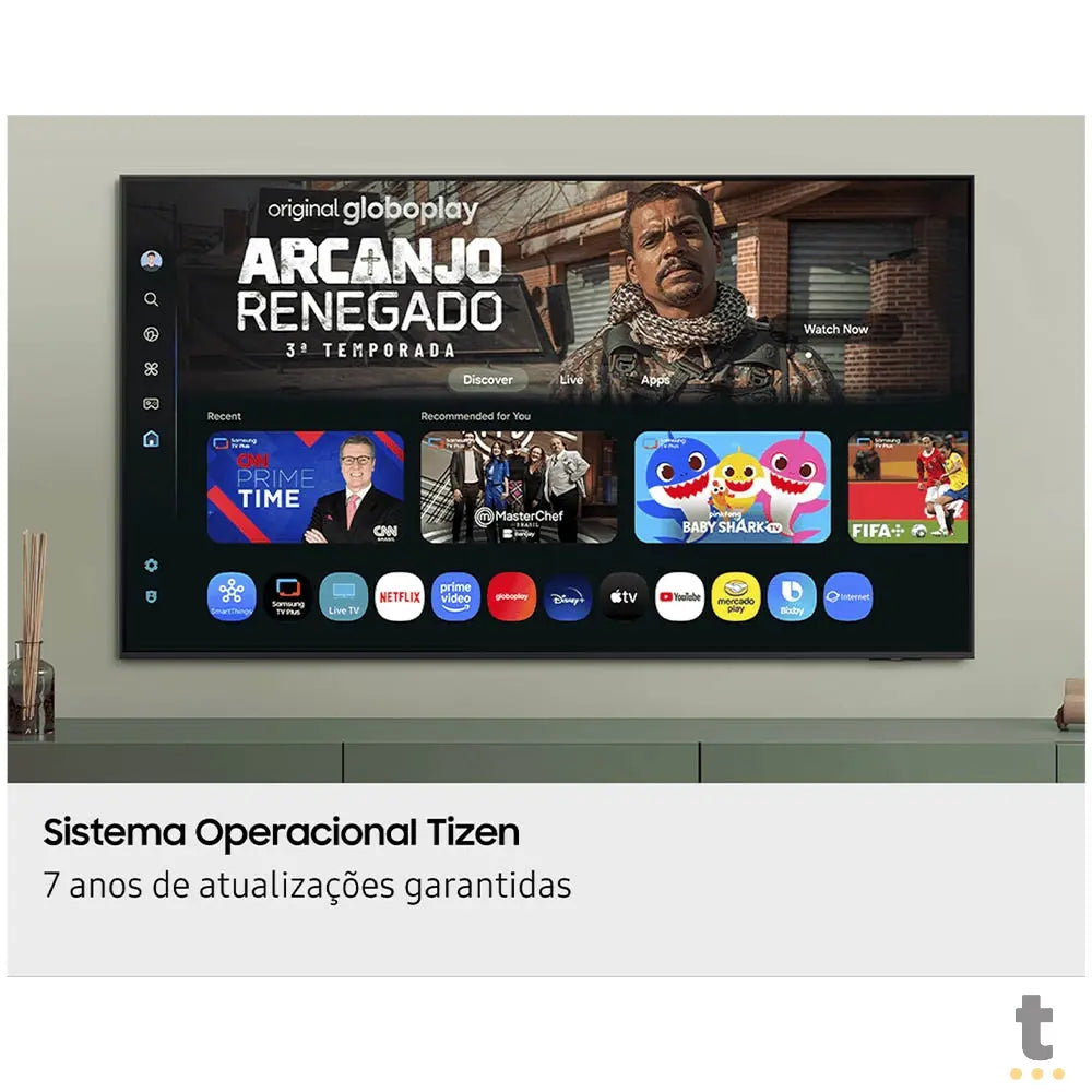 Smart TV Led Samsung 55" Crystal UHD 4K Wi-fi Bluetooth USB HDMI Gaming Hub Tizen OS - UN55U8100 Truedata