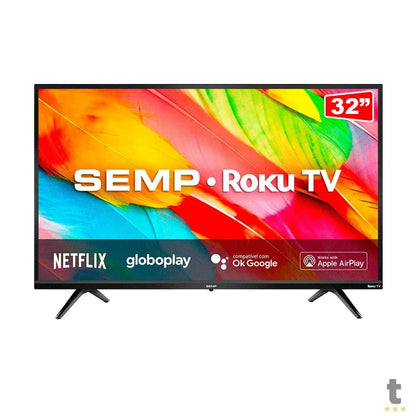Smart TV Led Semp 32" HD Wi-fi USB HDMI Roku TV Bivolt Preta - 32R6500 Truedata