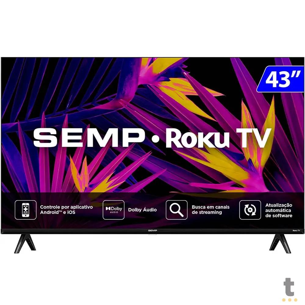Smart TV Led Semp 43" 4K FHD Wi-fi USB HDMI Roku TV - 43R6610 Truedata