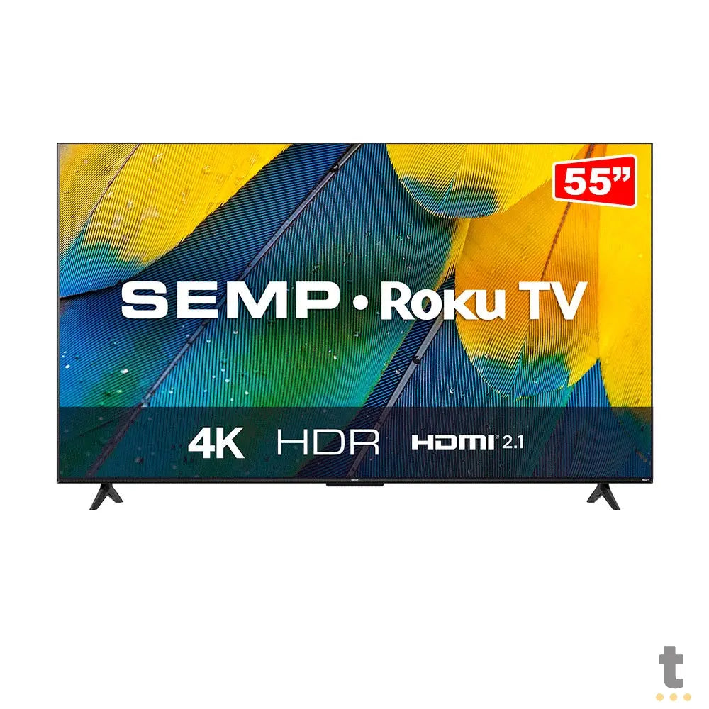 Smart TV Led Semp 55" 4K UHD Wi-fi USB HDMI Roku TV - 55RK8600 Truedata