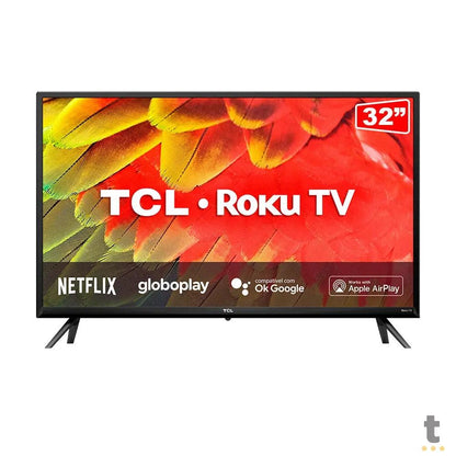 Smart TV Led TCL 32" HD Wi-fi USB HDMI Roku TV Bivolt Preta - 32RS530 Truedata