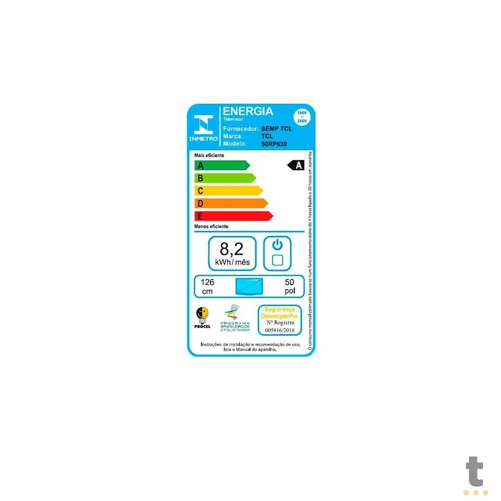 Smart TV Led TCL 50" Full HD 4K Wi-fi USB HDMI Roku TV Bivolt Preta - 50RP630 Truedata