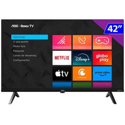 Smart TV LED 42" FHD Roku WiFi HDMI 42S5045/78G - AOC