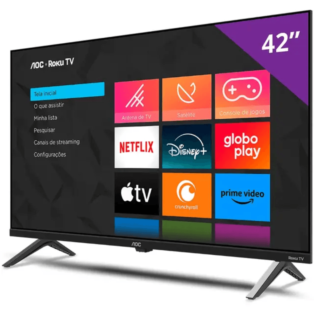 Smart TV LED 42" FHD Roku WiFi HDMI 42S5045/78G - AOC