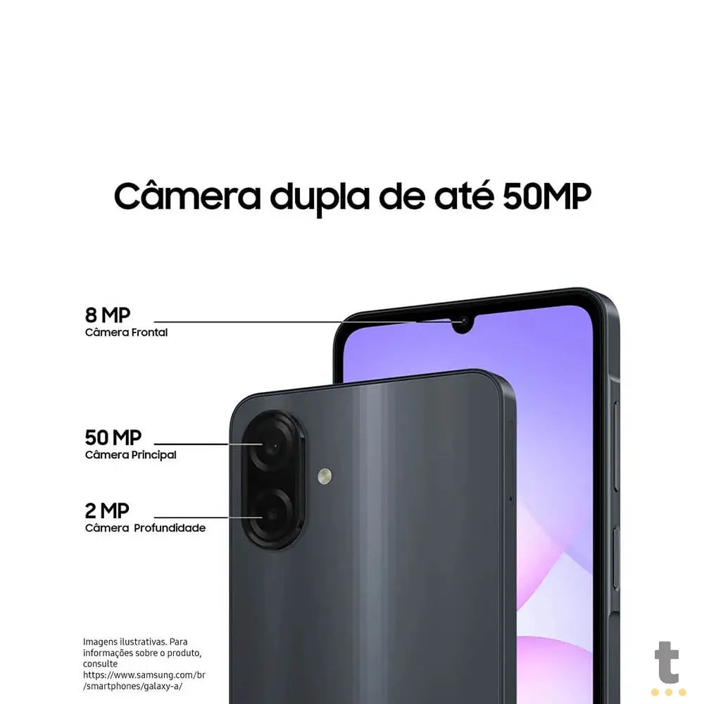 Smartphone Samsung Galaxy A07 4G 128Gb 4Gb 50Mp Tela 6.7" Preto - SM-A075MZKRZTO Truedata